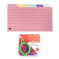 thumbnail image 1 of & Craft & Stationery Ruled Index Cards for Studying Colored Lined Cards 150 Pcs with Piston Rings for Organization and School Supplies, 1 of 5