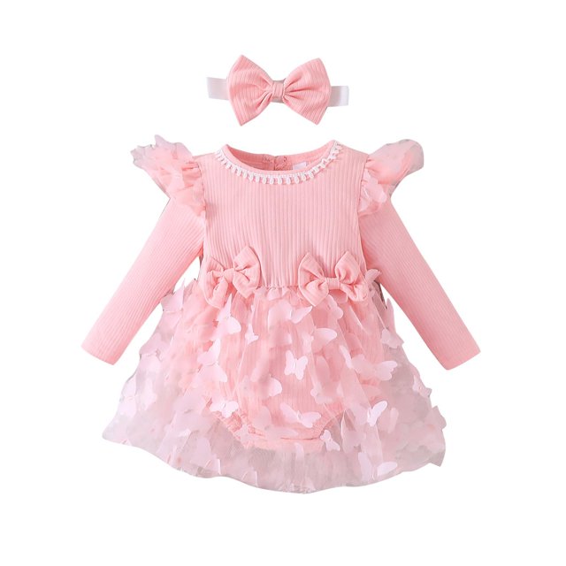 Combinaisons d'Hiver pour Enfants Combinaison une Pièce de Couleur Unie pour Bébé et Fille avec Col Rond, Manches Longues et Forme Triangulaire Nouvelles Combinaisons d'Hiver Décontractées Roses 9 Mois