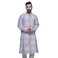 thumbnail image 3 of Atasi Kurta Imprimé pour Hommes Col Mandarin Popeline de Coton Kurta Chemise Décontractée, 3 of 7