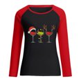 thumbnail image 4 of HKEJIAOI Chandail à Manches Longues à Col Rond pour Femme avec Imprimé de Verre de Vin de Noël Mode Femmes Mode, 4 of 6