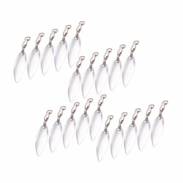 20 Pcs Leurres de Pêche Réalistes Leurres Réfléchissants Leurres de Pêche Leurres Coquillage Argent m