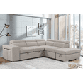 thumbnail image 3 of Urban Cali Pasadena Large Sleeper Sectional Sofa Bed with Storage Ottoman and 2 Stools (Beige / Left Facing Chaise), 3 of 39