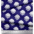 thumbnail image 3 of Soimoi Moss Georgette Fabric Floral Block Print Fabric by The Yard 42 Inch Wide, 3 of 3