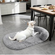 Orthopedic Calming Dog Bed for Large Dogs with Memory Foam Bolster and Egg Crate Design Removable Washable Cover Non- Bottom Indoor Comfort Sofa Mattress for