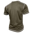 thumbnail image 3 of Weiqiqre Men's Clothing Henley Shirts Short Sleeve Cotton Casual Fashion T Shirts Lightweight Buttons Basic Tee Tops, 3 of 5