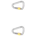 thumbnail image 3 of maskred Carabiner Wear-Resistant Simple Operation Smooth Surface High Strength Colourful Caribeener Clips Good Dimensional Stability Silver 2Set, 3 of 6
