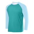 thumbnail image 1 of Dagugfen Chandails d'Entraînement pour Hommes Col Rond Manches Longues à Blocs de Couleur Respirants Course Escalade Gym Hauts, 1 of 2