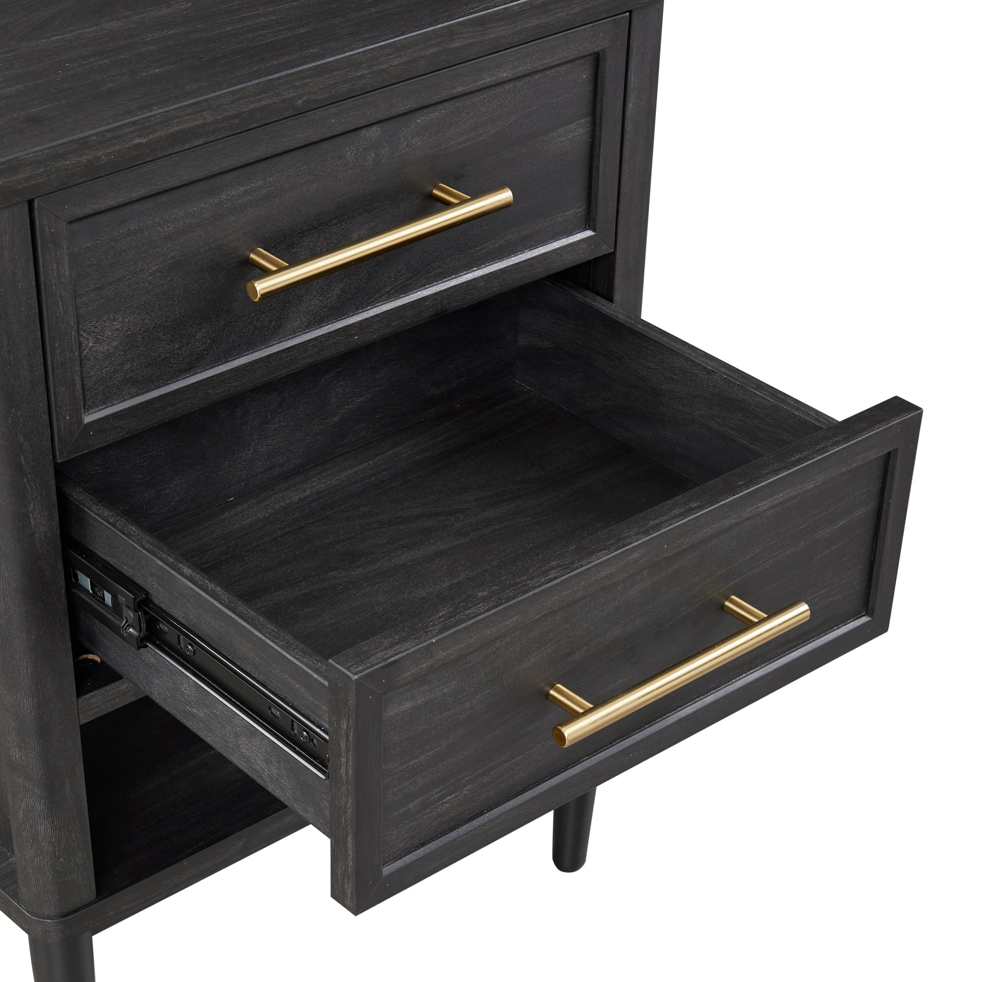 Better Homes & Gardens Oaklee Nightstand, Charcoal Finish