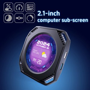 Dr21 Visual 2.1-Inch Usb Ordinateur Diy Surveillance Dynamique Type C Écran secondaire Affichage Editable à l'eau Coulée Scree A