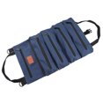 thumbnail image 4 of Canvas Roll-up Tool Bag, Multi-Purpose Tool Roll Pouch Tool Organizer with 5 Zipper Pockets Carrier, 4 of 8
