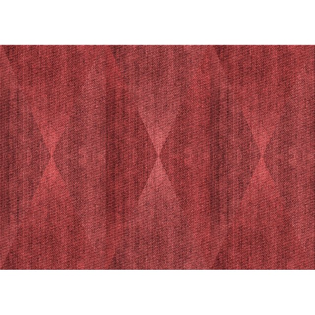 Ahgly Company Machine Washable Indoor Rectangle Transitional Tomato Red Area Rugs, 5' x 7'
