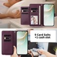 thumbnail image 4 of Book Style Wallet Cover for ASUS Zenfone 11 Ultra, Soft PU Leather, Brown, 4 of 6