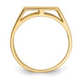 thumbnail image 2 of 14k Yellow Gold Mens Signet Ring Man   For Dad Mens  For Him, 2 of 9