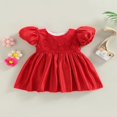 thumbnail image 2 of Enfants Princesse Robe Broderie Florale Cou Manches Courtes une Seule Pièce pour l'Été 6 Mois-5 Ans, 2 of 7