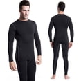 thumbnail image 3 of Men Plush Base Layer Underwear Long Sleeve Thermal Tops Winter Undershirt, 3 of 8