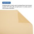 thumbnail image 4 of Unique Bargains Flower Wrapping Fog Paper 22.8x22.8 Inch Waterproof Floral Wrapping Paper Champagne 20 Pcs, 4 of 7