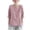 Pink, variant on Women's Summer 3/4 Sleeve Cotton Linen Tops Vintage Floral Embroidered Shirts Casual V Neck Boho Blouse Loose Fitting Summer T-Shirts Sleeve Blouses Tunic Blue M