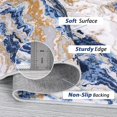 thumbnail image 4 of Twister.CK 5' x 7' Washable Rugs, Modern Marble Print Area Rug, Low Pile Stain-Resistant Carpet, for Living Room Home Office, Blue, 4 of 7
