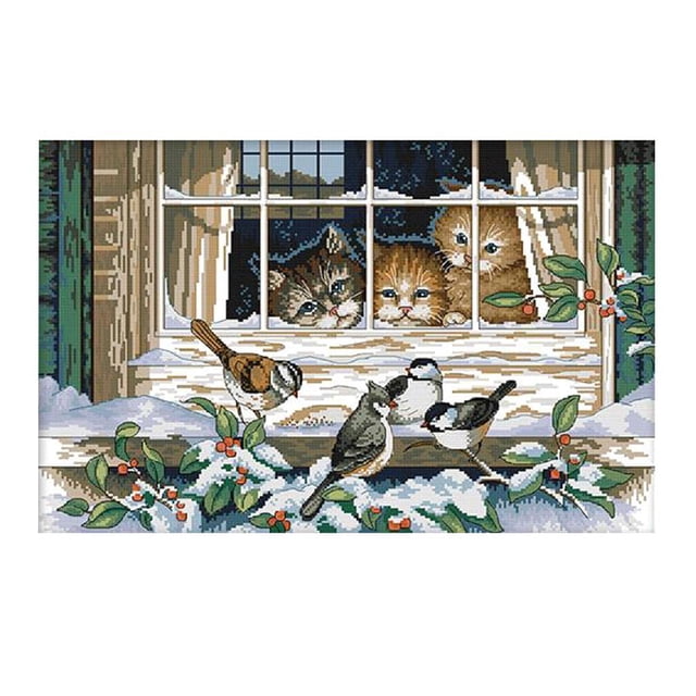 Débutant 14 Point Compté et Oiseaux Broderie Handwork Modèle Mariage Cadeaux Chambre Décor