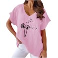 thumbnail image 1 of Birdeem T-Shirts à Col en V pour Femmes Mode Confortable Blouses Féminines Hauts, 1 of 6
