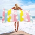 thumbnail image 4 of Meitianfacai Microfiber Beach Towel Super Lightweight Colorful Bath Towel Sandproof Beach Blanket Multi-Purpose Towel For Travel Swimming Pool 28x55 Inch, 4 of 5