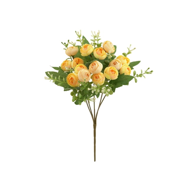LSLJS Fleurs Artificielles Fleurs de Mariage Simulées Bouquet en Soie Réutilisable de Noblesse Consort Tea Buds pour Décoration de Table de Réception de Mariage à la Maison Fête Bureau Fleurs Artificielles