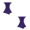 thumbnail image 3 of ZheElen Easy Care Stretch Round Tablecloth Versatile And Environmentally Friendly purple 2Set, 3 of 6