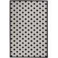 thumbnail image 1 of HomeRoots Black and White Gray Indoor Outdoor Area Rug, 4' x 6', Stain-Resistant, 1 Count, 1 of 1