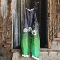 thumbnail image 2 of yoeyez Rompers for Women Summer,Ladies Print Summer Plus Size Long Jumpsuits Sleeveless Adjustable Straps Backless Overalls Jumpsuits With Pockets Green,L, 2 of 6