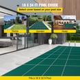 thumbnail image 2 of VEVOR Swimming Pool Cover Pool Safety Cover 16x32FT Rectangle Inground Safety Pool Cover Green Mesh Solid Pool Safety Cover for Swimming Pool Winter Safety Cover, 2 of 9