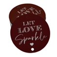 thumbnail image 1 of Inkdotpot Real Silver Foil Let Love Sparkle Wedding Tags Favor Hang Paper Tags 50 Pieces, 1 of 1