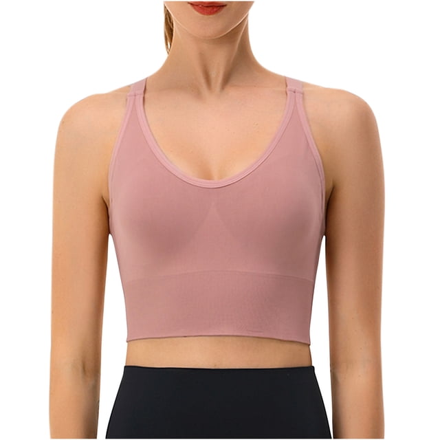 Yuyuzo Sports for Women Seamless Full Coverage Quick Dry Workout Bra Wireless Crop Tank Tops Undewear