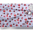 thumbnail image 3 of Soimoi Cotton Voile Fabric Raspberry,Strawberry & Cherry Fruits Print Sewing Fabric Yard 42 Inch Wide, 3 of 3