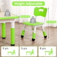 thumbnail image 4 of Garvee Ensemble Table pour Enfants et 4 Chaises, Ensemble Table et Chaises pour Tout-Petits à Hauteur Réglable, Surface de Bureau pour Graffiti, Table Multi-Activités pour Enfants pour Art, Bricolage, Lecture, Apprentissage, Pieds Antidérapants pour 2 à 10 Ans, 4 of 9
