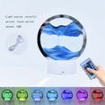 thumbnail image 4 of 3D Moving Sand Art Table Lamp, Decorative Ambient Lamp with Remote Control USB Powered, Unique Hourglass Bedside Light for Living Room Bedroom Office Gift, Blue, 4 of 7