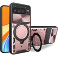 thumbnail image 1 of KOMI for Google Pixel 9 Pro XL Case with Metal Ring Stand & Slide Camera Cover for Pixel 9 Pro XL Phone Case Magnetic Military Grade Shockproof Heavy Duty Rugged Protective Cover (Rose Gold), 1 of 5