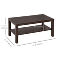 thumbnail image 2 of HOMCOM Table Basse à 2 Niveaux avec Tablette de Rangement, Table Centrale Rectangulaire pour Salon, Mobilier de Bureau à Domicile Noyer, 2 of 9
