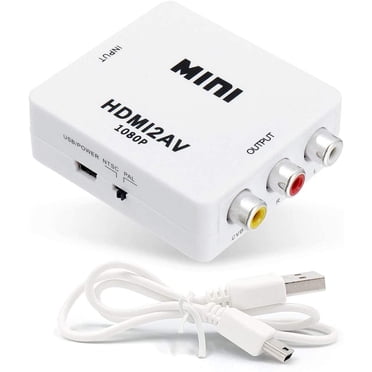 HDMI to RCA Adapter, HDMI to AV CVBS Composite Video Audio Converter for PS4 Xbox Nintendo Laptop Chromecast DVD Camera to Old TV Monitor