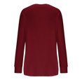 thumbnail image 5 of Yuyuzo T-Shirts à Manches Longues pour Femmes Col Ras du Cou Décontractés Basiques Doux Amples Couleur Unie Hauts d'Automne, 5 of 5