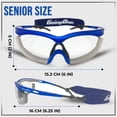 thumbnail image 4 of Going One Sports Safety Glasses - Raquet Sports Protective Eyewear, Eye Protection Goggles for Pickleball, Racquetball, Squash, Basketball; with Anti-Fog Lenses and Padded Eye Rims, Senior Size, Blue, 4 of 4