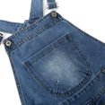 thumbnail image 4 of KIDSCOOL SPACE Little Girls Jeans Overalls,3 Buttons Ripped Elastic Band Inside Denim Jumpuit,Blue,5-6 Years, 4 of 7