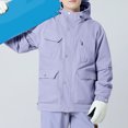 thumbnail image 4 of KIHOUT Men's Tactical Jacket Multi Pockets Performance Fleece Lined Water Resistant Soft Shell Unisex Hood Coats, 4 of 5