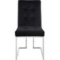 thumbnail image 4 of Meridian Furniture Alexis Velvet Dining Chair, Black (Set of 2), 4 of 7
