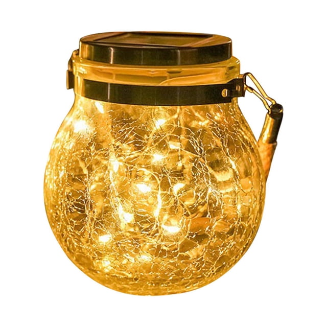 SDNall Solar Crack Light Courtyard LED Glass Light Outdoor Garden Home Fence Hanging Tree Decoration Light