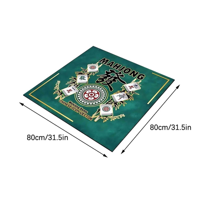 Meitianfacai Mahjong Mat Reduction Mahjongg Table Mat Mahjong Accessories Tablecloth Game Poker Domino Game Game Mat For Card Board And Tile Games 80x80cm