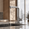 thumbnail image 2 of APPASO Brushed Nickel Bar Sink Faucet with Pull Out Sprayer, Stainless Steel Single Handle Prep Faucet for Kitchen, RV and Outdoor Sink, Deck Plate Included, 2 of 17