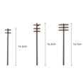 thumbnail image 4 of Bunblic 4x 1/42 Miniature Electric Line Poles O Scale Utility Pole Train Park Building Kits 4 Pcs, 4 of 8