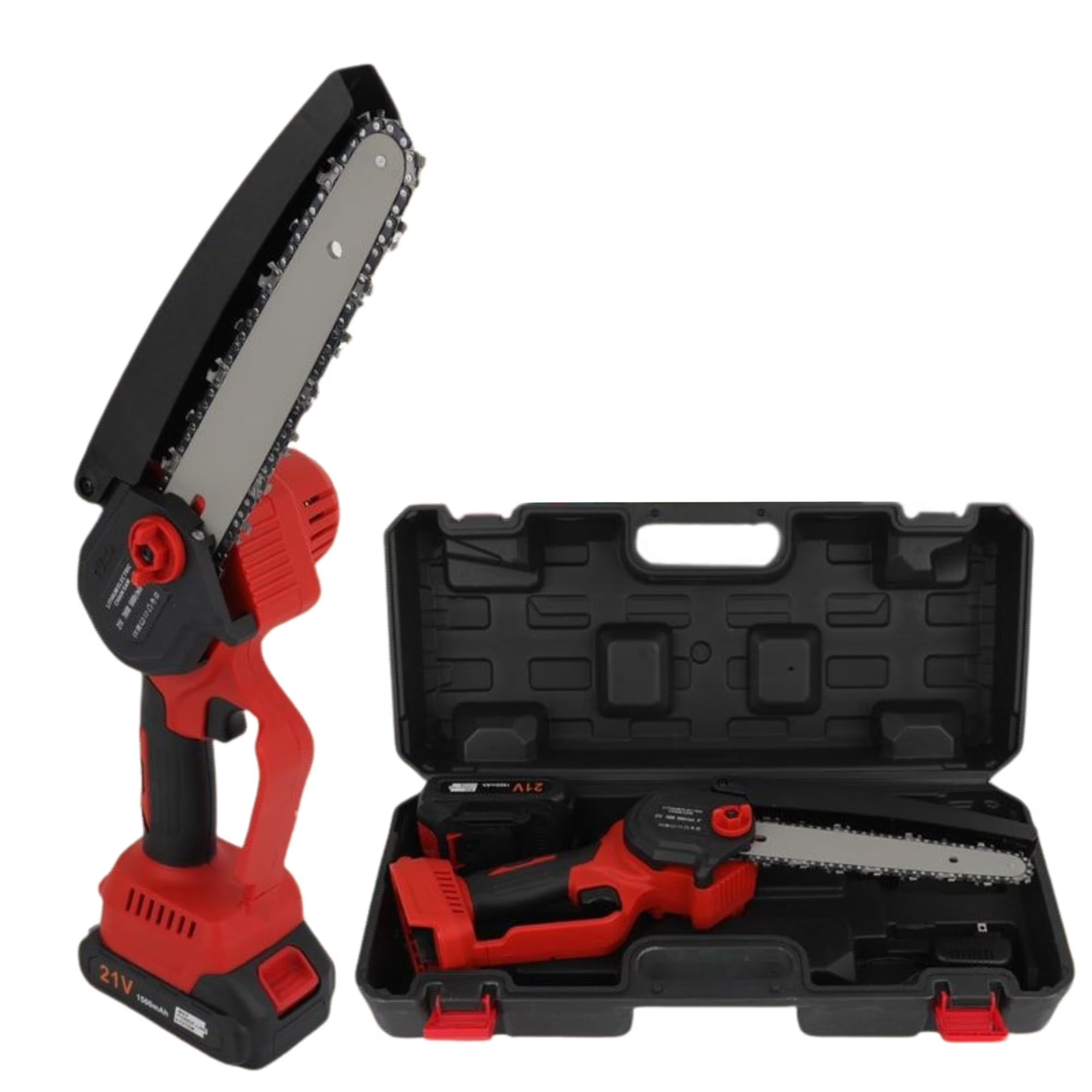 EV SX200①♡ 8-Inch Mini Chainsaw, 21V Cordless Electric Chainsaw with