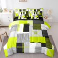 thumbnail image 1 of Erosebridal Geometry Lines Bedding Queen Size,Patchwork Rectangle Comforter Sets with Sheets,Stripe Bedroom Decor,Reversible,Lightweight,7 Pieces, 1 of 5