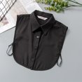 thumbnail image 3 of Maoww Women Simple Design Solid Color False Collar Girls Formal Fake Half Shirt Decorative Detachable Lapel Accessory Black Point, 3 of 8
